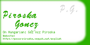 piroska goncz business card